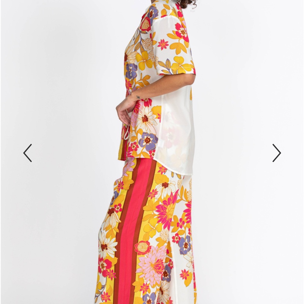 Jade Multicolor Floral Wide Leg Jumpsuit - Picture 2 of 12